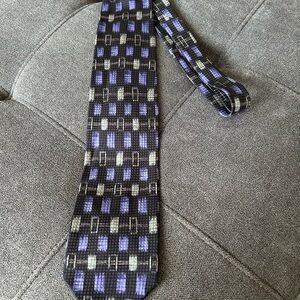 Milano Black and Purple Checkered Tie